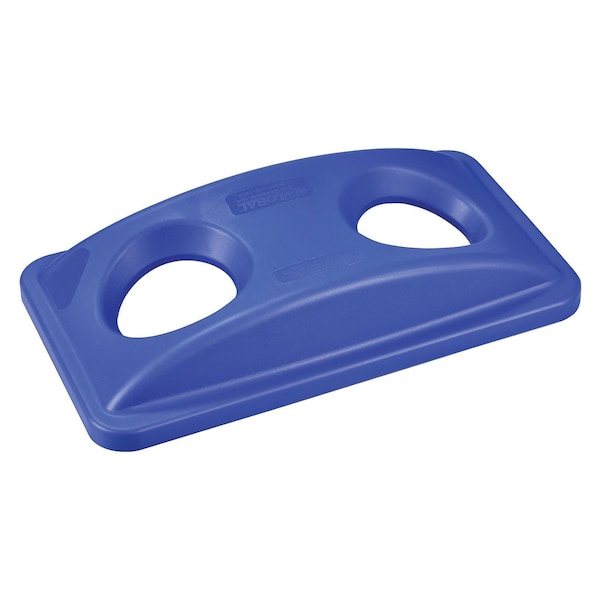 Global Industrial Recycling Bottle & Can Lid, Blue, Plastic, 20 W/Dia 261905BL - main